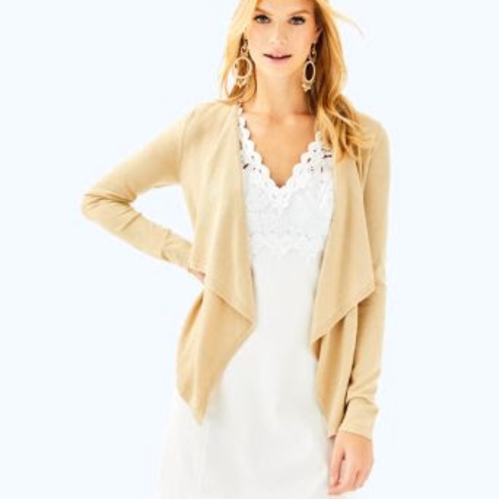 Lilly Pulitzer Cardigan in Metallic Gold - NWT